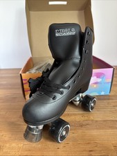 IMPALA Unisex Black PVC Quad Roller Skates Size: W-US 10, M-US 8 NEW READ  