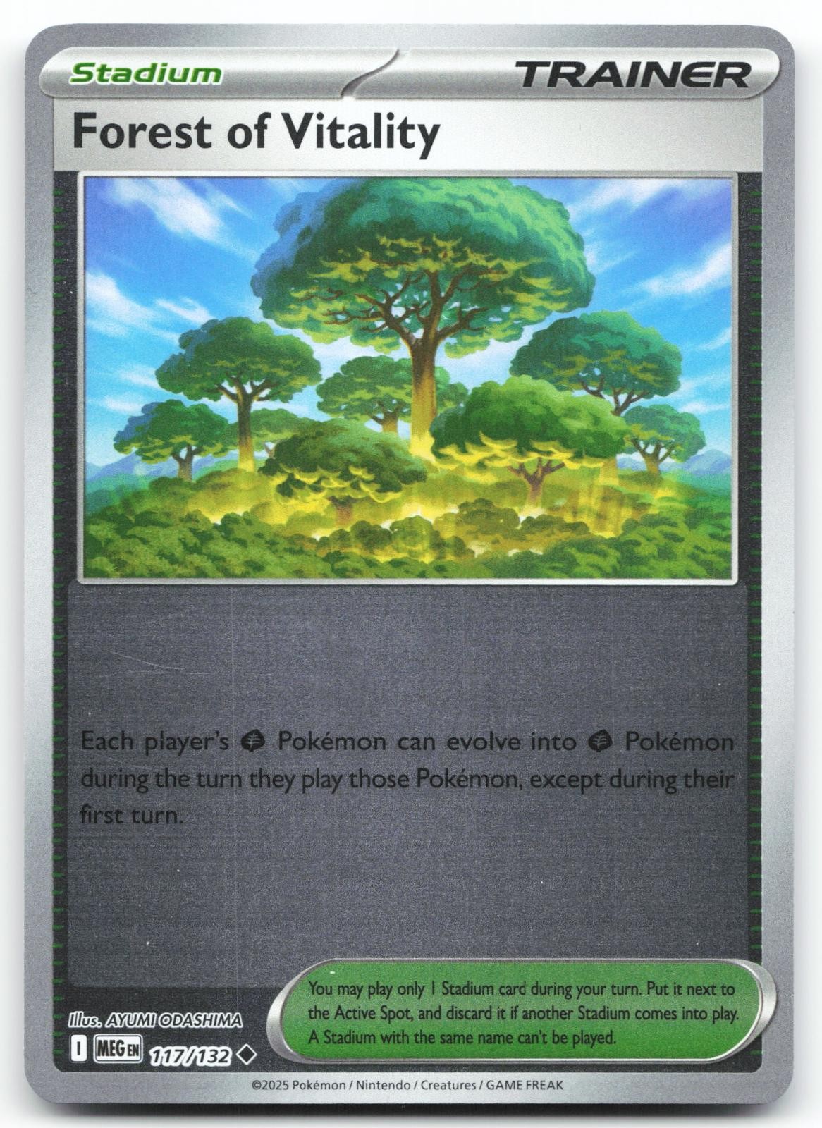 FOREST OF VITALITY 188/217 ASCENDED HEROES REVERSE HOLO NM