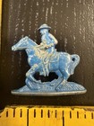 Cracker Jack Prize Metal Stand Up Blue Cavalry Horse Soldier Figure Old Vintage — photo 4