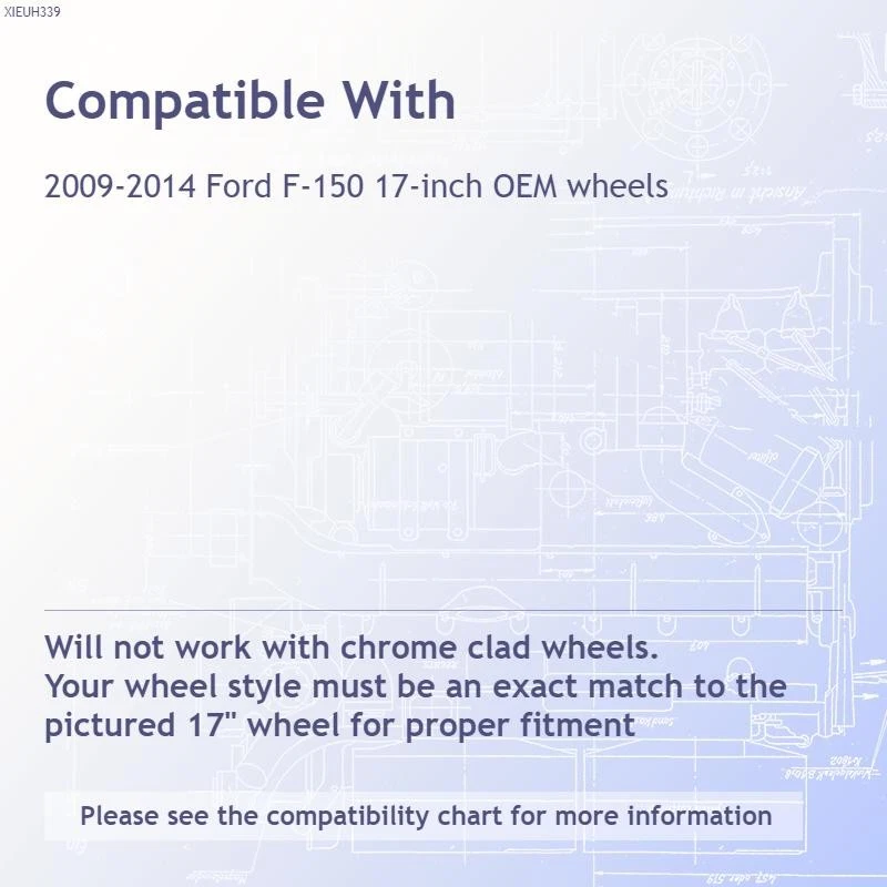4 cubiertas de rueda de aluminio completas cromadas Ford F150 2009-2014 de 17' Foto 3 de 4