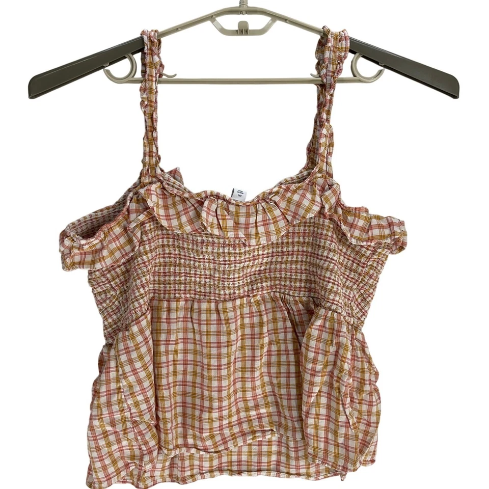 Camiseta sin mangas Babydoll Old Navy para mujer XXL 2XL naranja rosa sin mangas mezcla de algodón Foto 3 de 4