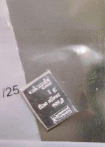 1 gram valcambi.999 fine silver bar
