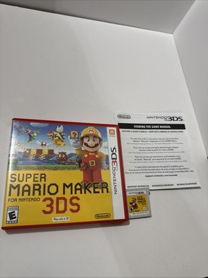 2016 Nintendo 3DS Super Mario Maker w/Case Manual Tested