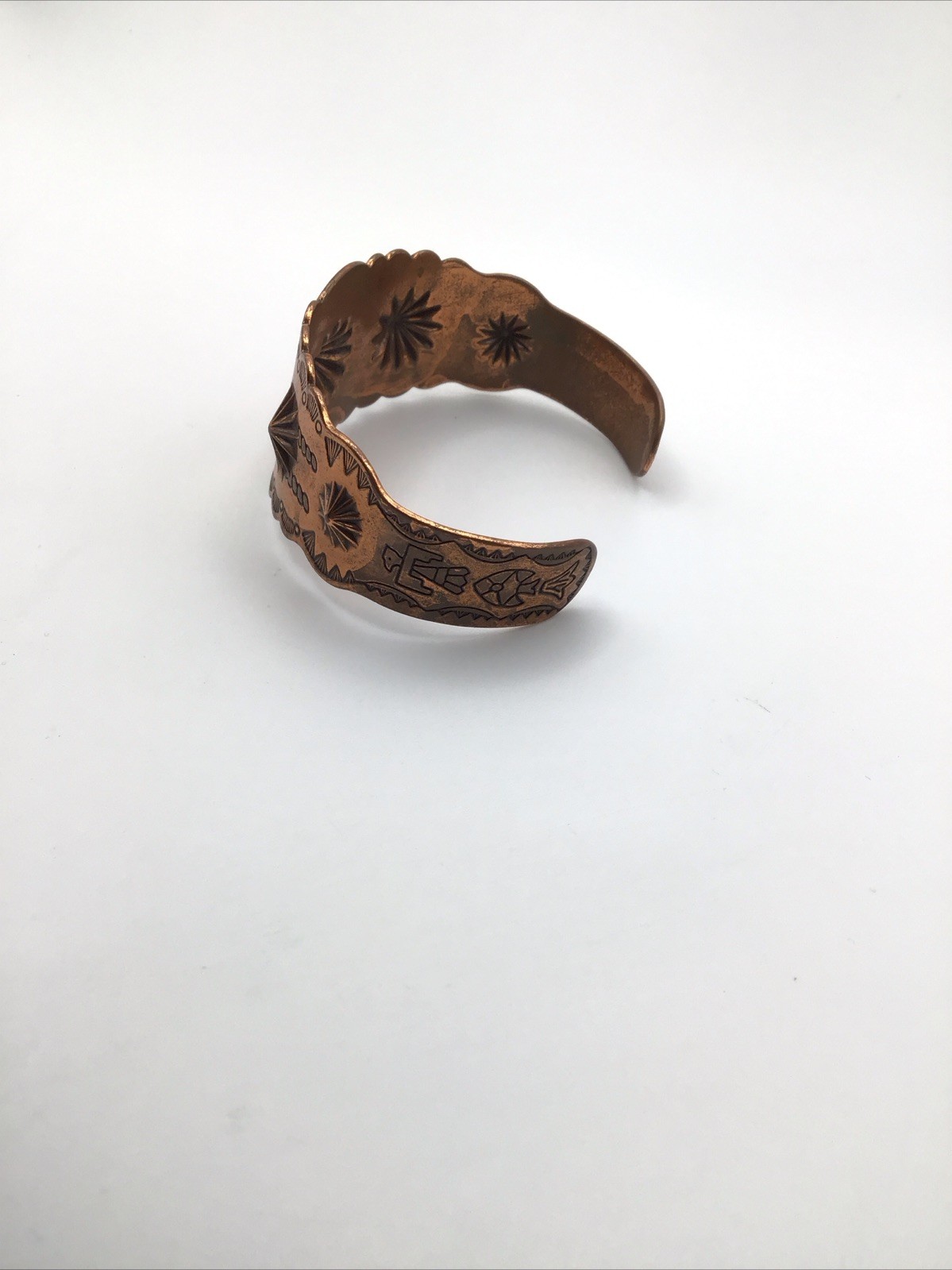 Vintage JP Solid Copper Cuff Bracelet Pacific Jew… - image 3