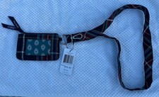New Vera Bradley Zip ID Wide Lanyard Tartan Plaid sep25