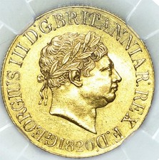 EXCELLENT GEORGE THE III 1820 GOLD SOVEREIGN MS62..