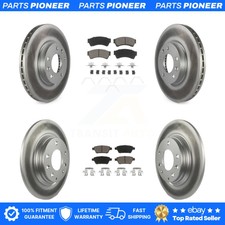 Front Rear Coat Brake Rotors Ceramic Pad Kit For Ford Fusion Mazda 6 Lincoln MKZ