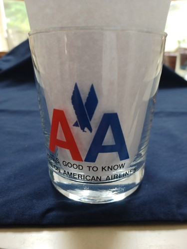 RARE VINTAGE AMERICAN AIRLINES HIGHBALL / COCKTAIL GLASS 1960'S - 70'S