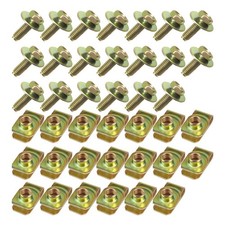 40PCS Car Body Bolts M6-1.0 Extruded U-Nuts Clips Kit, Bumper Fenders Liner...