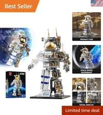 Space Astronaut Building Block Set - 860 Pieces for Kids & Adults in Tech Design