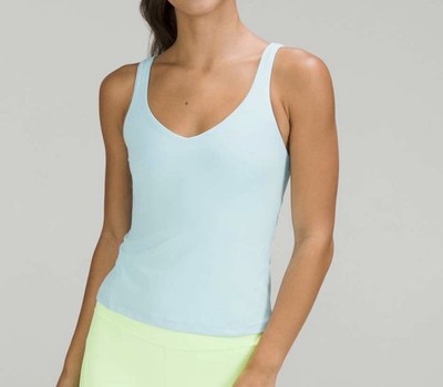 Lululemon Align Tank Nulu Size 0 A/B Cup Icing Blue ICBU 58181 Gym Run Walk Yoga