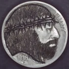 "Jesus" 1936 Hobo Buffalo Nickel hand carved