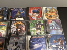Sega Dreamcast Game Lot 22 Games In Cases Shenmue Tomb Raider Vigilante 8 & More