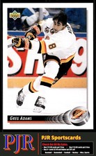 Greg Adams 1992-93 Upper Deck #192 Vancouver Canucks