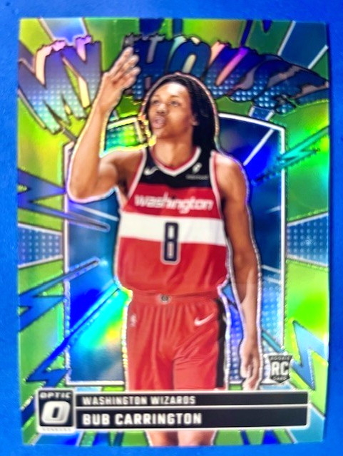 Bub Carrington 2024-25 Panini Donruss Optic My House Lime Green Prizm /199 RC