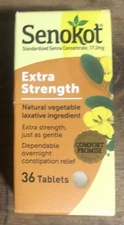 Senokot Extra Strength Natural Vegetable Laxative 36 Tablets EXP 06/2028 NEW