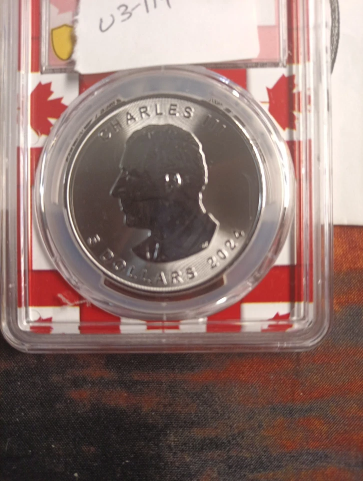 2024 Canada 5 Dollar Maple Leaf Ms 69 Ngc Flag Label 1oz silver coin EH120-10 - Image 3 of 3