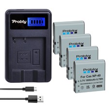 NP-40 Battery + LCD Charger for Casio Exilim EX-Z600 EX-Z750 Z1000 Z1050 Z1080