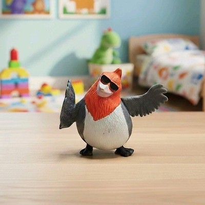 Vintage 2011 McDonald's Rio Movie Pedro Red Crested Cardinal Toy Figure