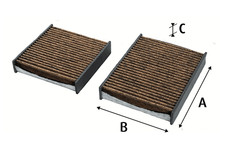 Filter Innenraumluft für CITROËN PEUGEOT DS C3 II / ORIGIN III C4 CACTUS DS3