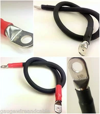 1/0 Gauge AWG Copper Battery Cable Marine, Car, Truck, RV, Solar Custom Made