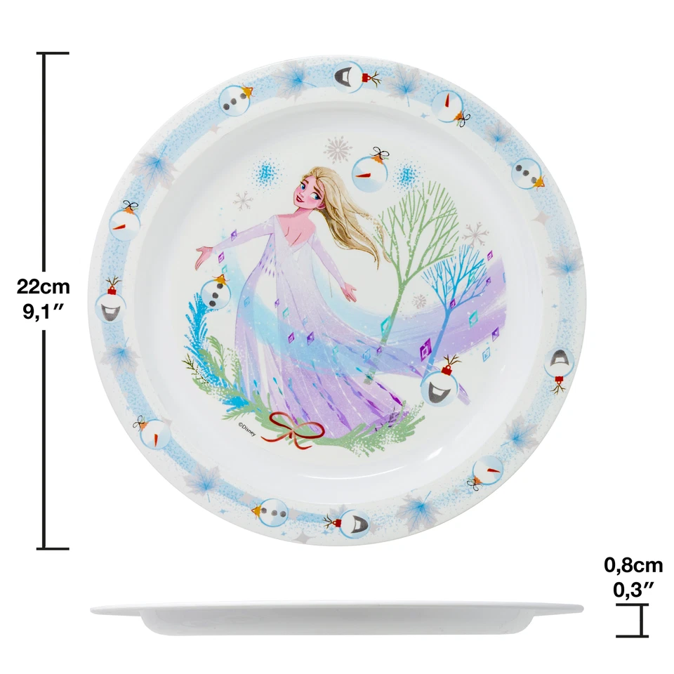 Kindergeschirr Set Frozen Kinder Geschirr Mädchen Geschirrset Kinderbesteck - Bild 2 von 4