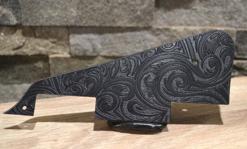 Custom Black Spiral Textured Pickguard - Fits Gibson Les Paul Standard  - USA