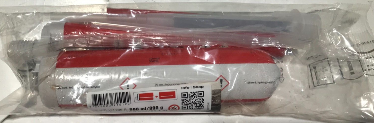 Hilti Injectable Mortar Epoxy - HIT-HY 200-R #2022794 Hilti Injectable Mortar Epoxy - HIT-HY 200-R #2022794