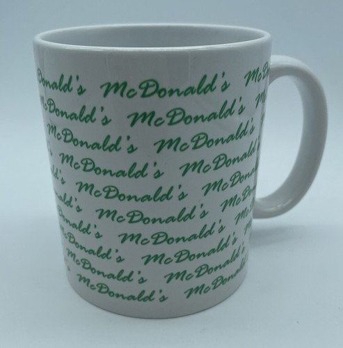 RARE McDonald's Mug White with Green Lettering - Picture 1 of 3