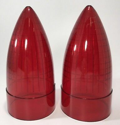 1959 CADILLAC TAIL LAMP LENSES  1 PAIR  PLASTIC ORIGINAL STYLE 