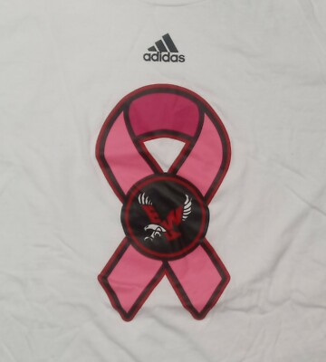 Adidas Eastern Washington Eagles Pink Ribbon Cancer t shirt XL college football