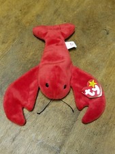 1993 Ty Beanie Babies "Pincher" The Lobster 8.5" Plush Toy Animal MWMT