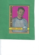 1972 TOPPS HOCKEY CARD#103  TERRY CRISP  NEW YORK ISLANDERS