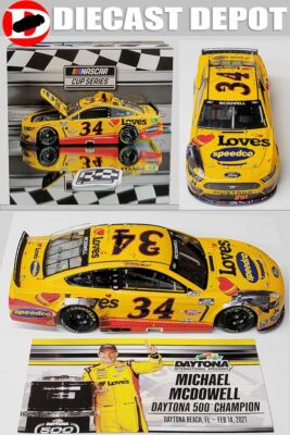 MICHAEL MCDOWELL 2021 DAYTONA 500 WIN LOVE'S RACED VERSION 1/24 ACTION 