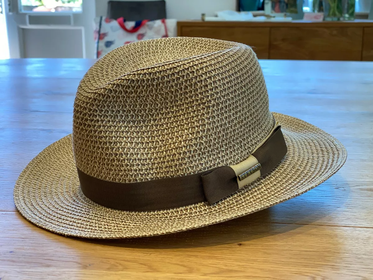 Stetson Toyo Straw Traveller Fedora Hat S XL Unisex RRP 79