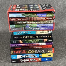 Lot Of 13 Assorted Children's Books Teens and Young Adults, Dog Man, Just Jake..