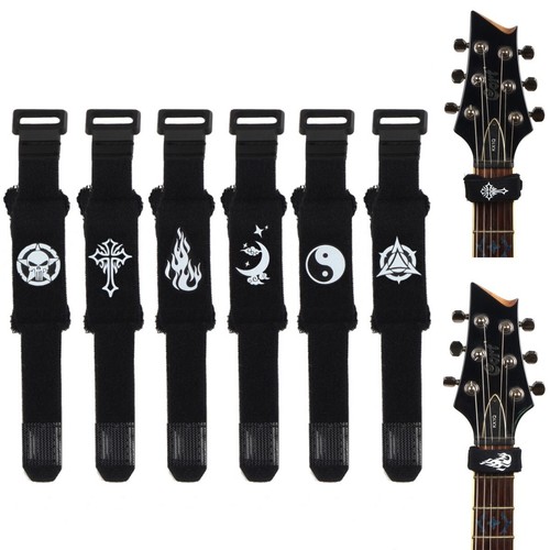 Guitar String Wrap 18cm Acoustic Adjustable Bass Black Cotton Electric