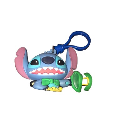 DISNEY Stitch Figural Bag Clip Series 3 Foam 3D Keychain - St. Patrick's Stitch