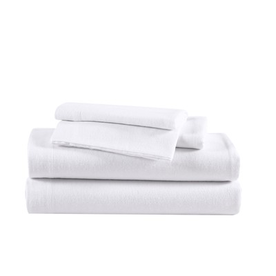 Eddie Bauer Cotton Flannel Sheet Sets (Solid-White)