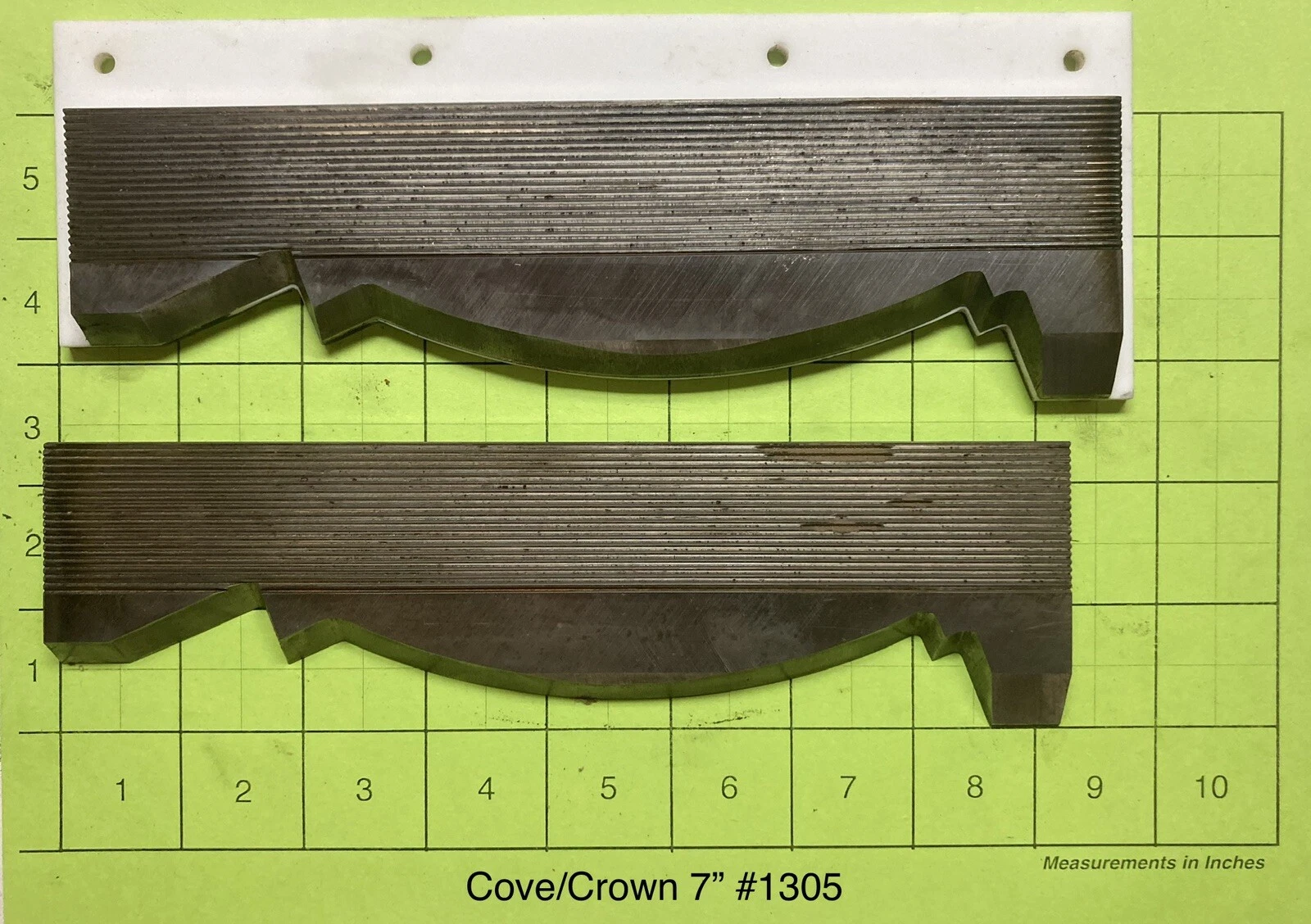 5/16 Corrugated High Speed Steel Molding Knives - Crown/Cove Molding Profile -