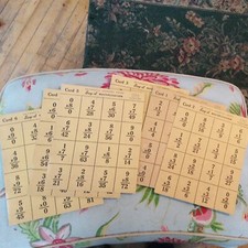 Vintage 1951 Arithmetic Cards 10.5" by 8.5" OK shape