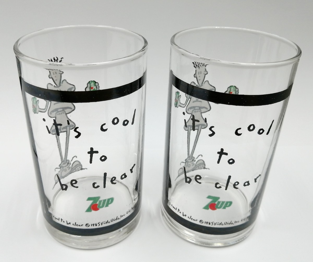 2 Vintage 1985 Fido Dido 7 Up It's Cool To Be Clear 4.5