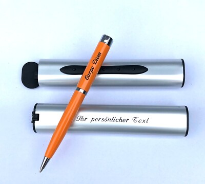 Premium Metall Kugelschreiber  Kuli Kulli mit Ihrer Gravur auf Kuli und Etui