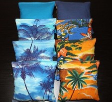 All Weather TROPICAL Island Paradise Cornhole Bean Bags ACA Regulation