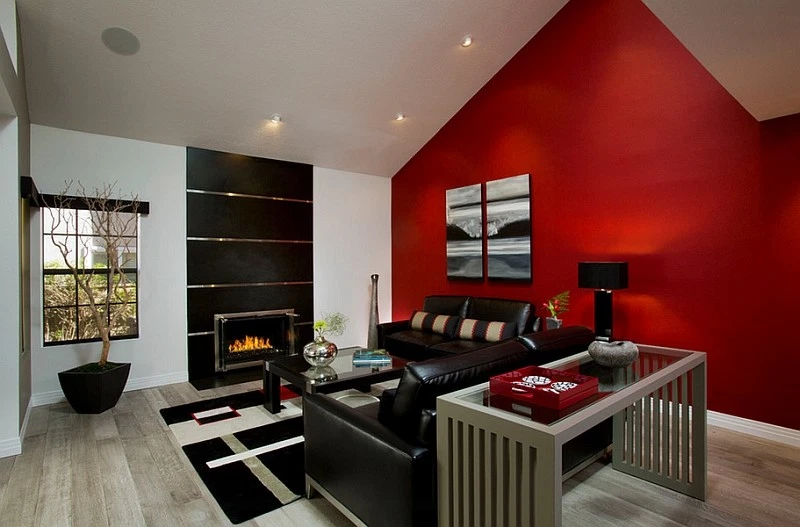 Living Room Wallpaper Ideas Red Matttroy