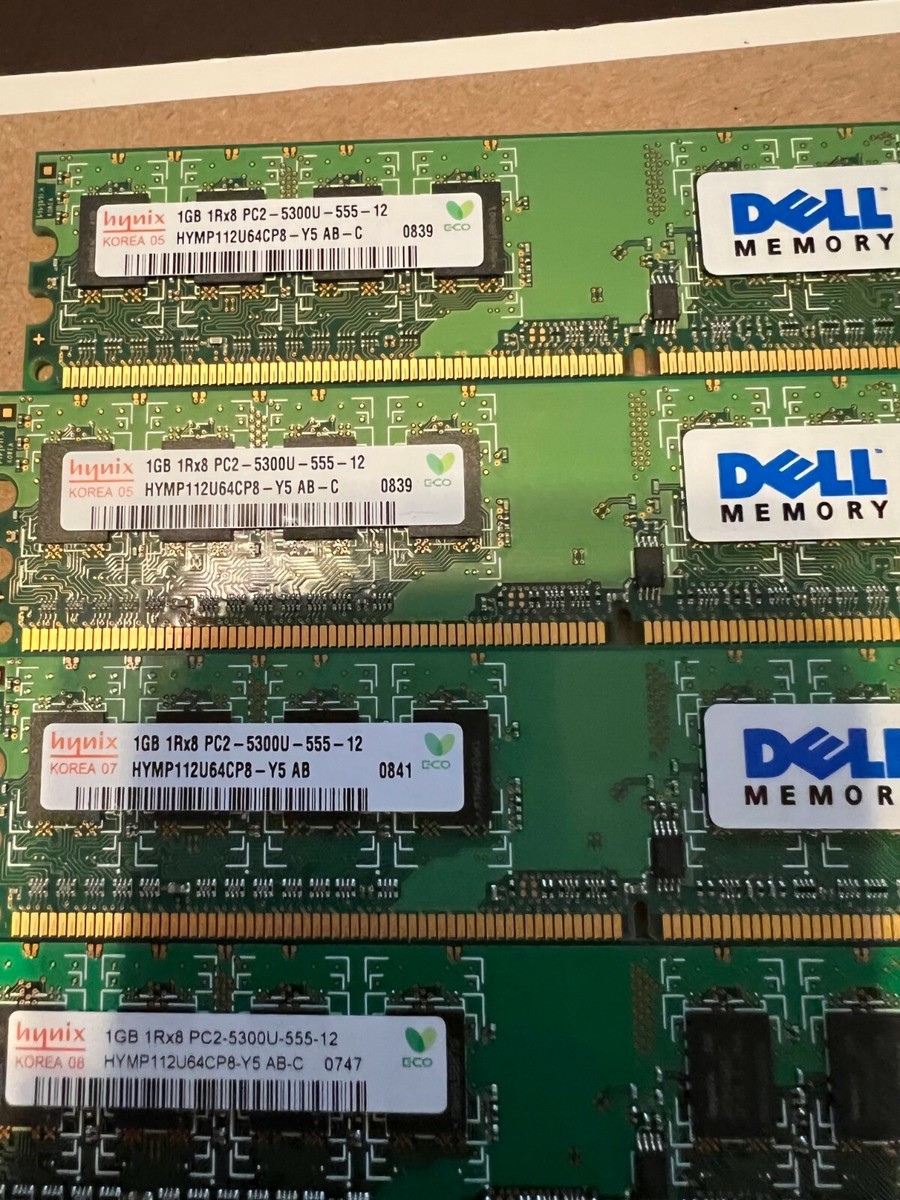 8x Various 1gb 2rx8 pc2-5300u-555-12 DDR2 RAM -WORKING- FREE
