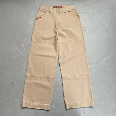 Vintage JNCO Double Knee Wide Leg Chino Work Pants Made USA 29x30