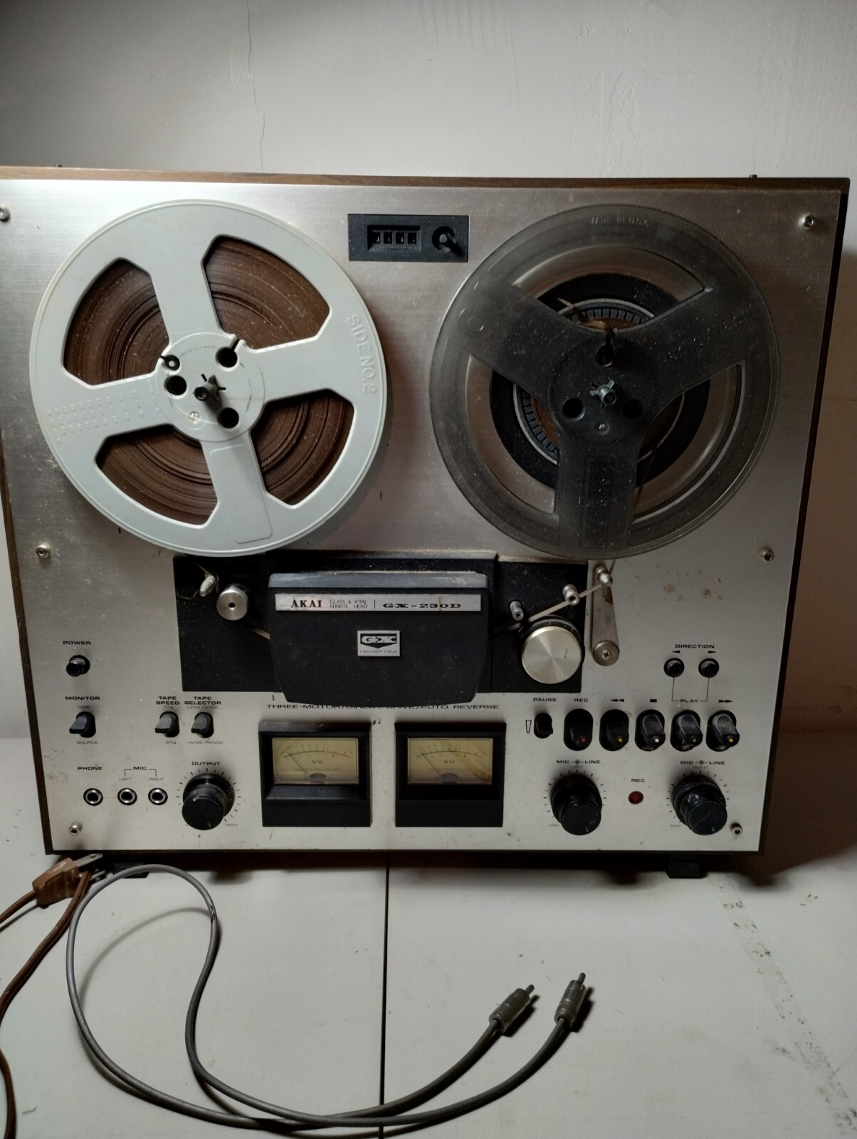 Vintage AKAI GX-230D Auto Reverse Stereo Reel to Reel Tape Player Tested Working  