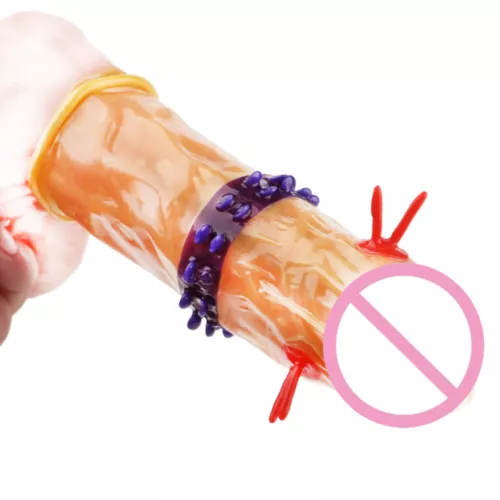 6PCS/SET Colorful Condoms Men's Sensitive Orgasm Latex Dotted Massage Ribbed Toy - Picture 8 of 10