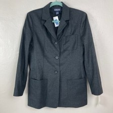 Vtg 2001 Lands End Women's Gray Wool Cashmere Blazer Lined size 8 Reg NWT